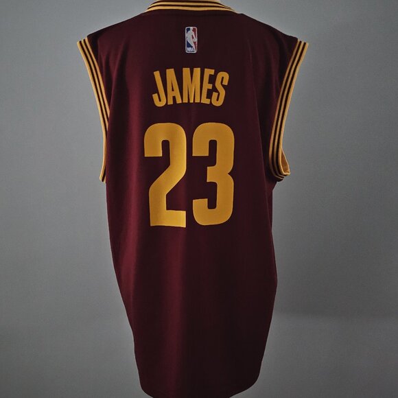 men's ADIDAS #23 polyester LEBRON JAMES cleveland cavaliers SWINGMAN JERSEY - Picture 6 of 11
